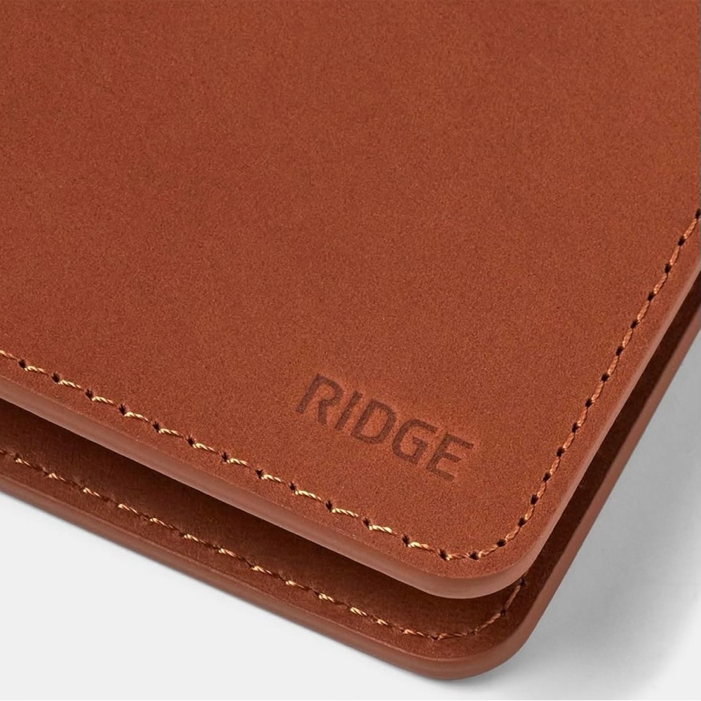 RIDGE Tobacco Brown Billfold Leather Wallet for Men - Picture 3 of 13